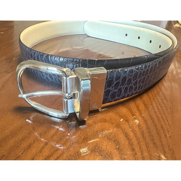 Lauren Ralph Lauren Accessories - Women's LAUREN by Ralph Lauren Leather Belt Silver RLL Buckle 35"